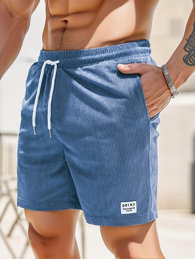 Men’s Casual Shorts - Elastic Waistband - Lightweight Breathable Fabric - Drawstring Fit