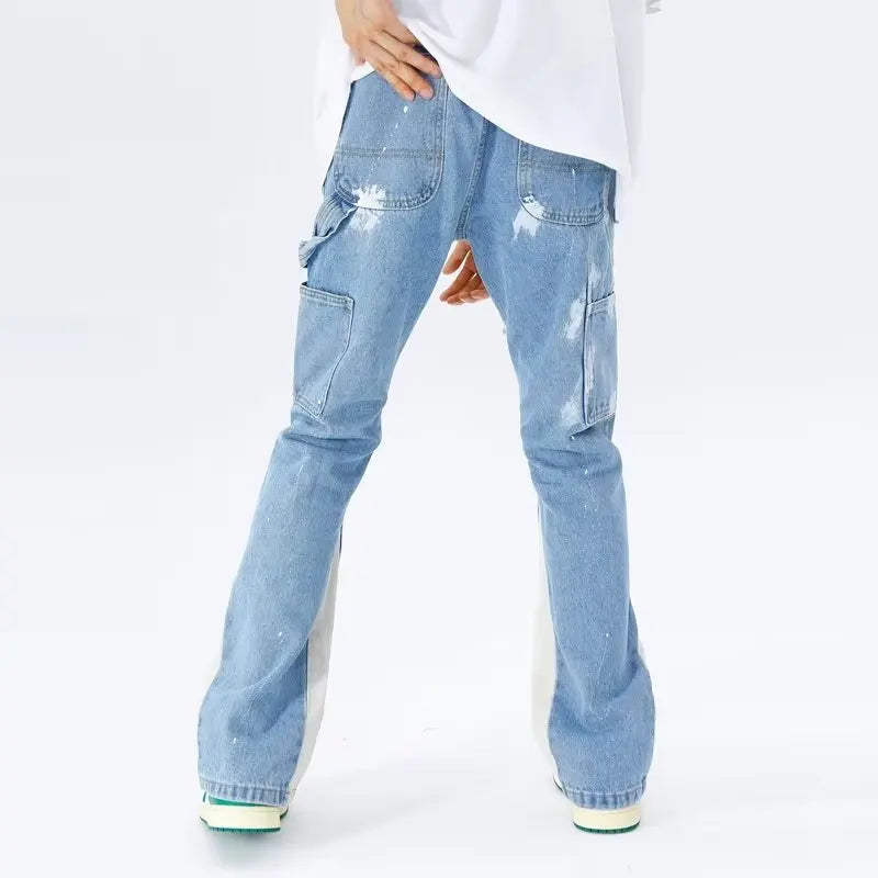 Men's baggy flared jeans