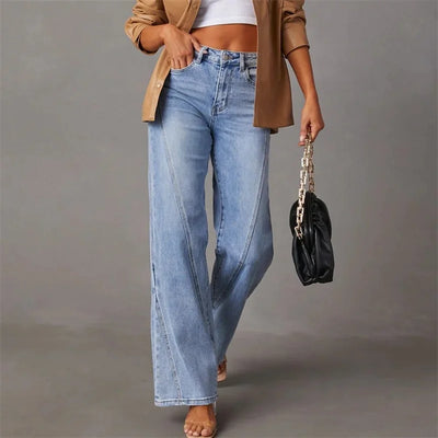 Women's elegant wide-leg jeans