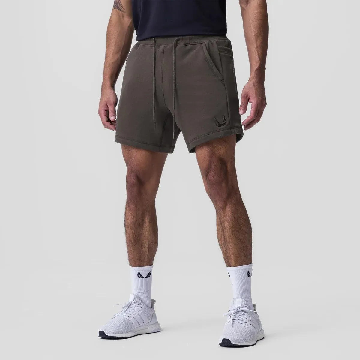 Men’s Athletic Shorts - Breathable Fabric - Elastic Waistband - Side Pockets - Sport & Casual