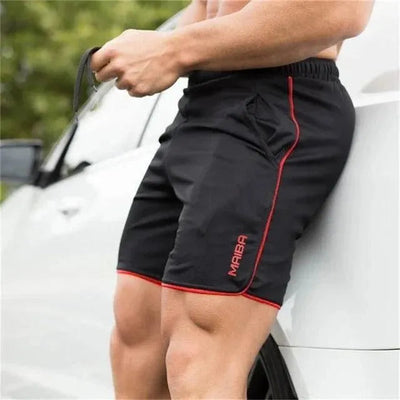 Men's Athletic Shorts - Lightweight Breathable - Elastic Waist - Side Pockets