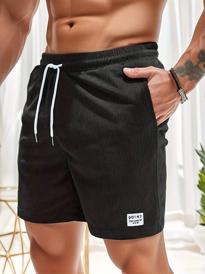 Men’s Casual Shorts - Elastic Waistband - Lightweight Breathable Fabric - Drawstring Fit