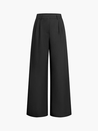 Wide-Leg Pleated Pants for Women