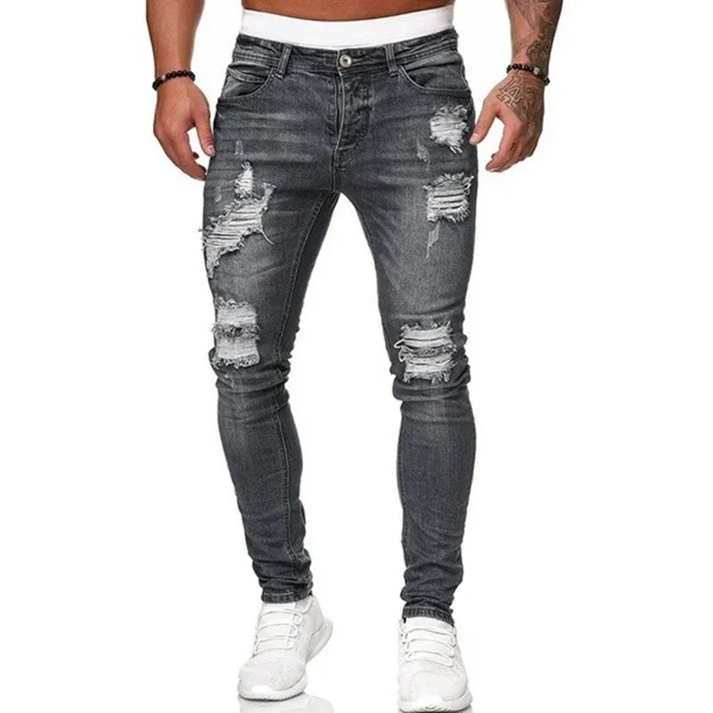 Men's trendy slim fit skinny jeans