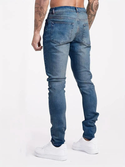 Men’s Skinny Jeans - Stretch Denim - Slim Fit - Classic 5-Pocket - Button Fly Casual Wear