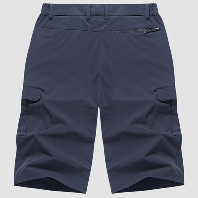 Men's outdoor walking shorts with multifunctional pockets