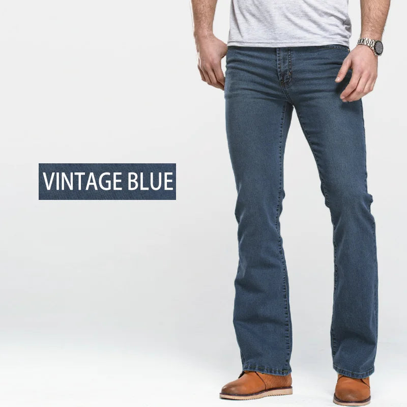 Men’s Bootcut Jeans - Stretch Denim - Five-Pocket Design - Comfortable Fit