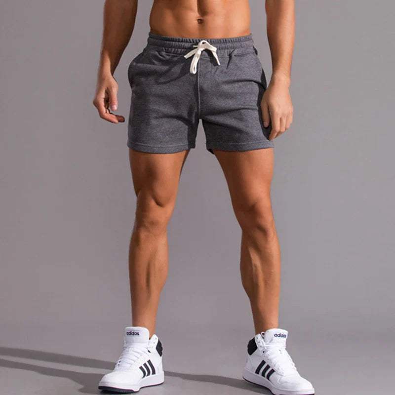 Men’s Casual Shorts - Elastic Waistband - Breathable Cotton - Adjustable Fit - Side Pockets