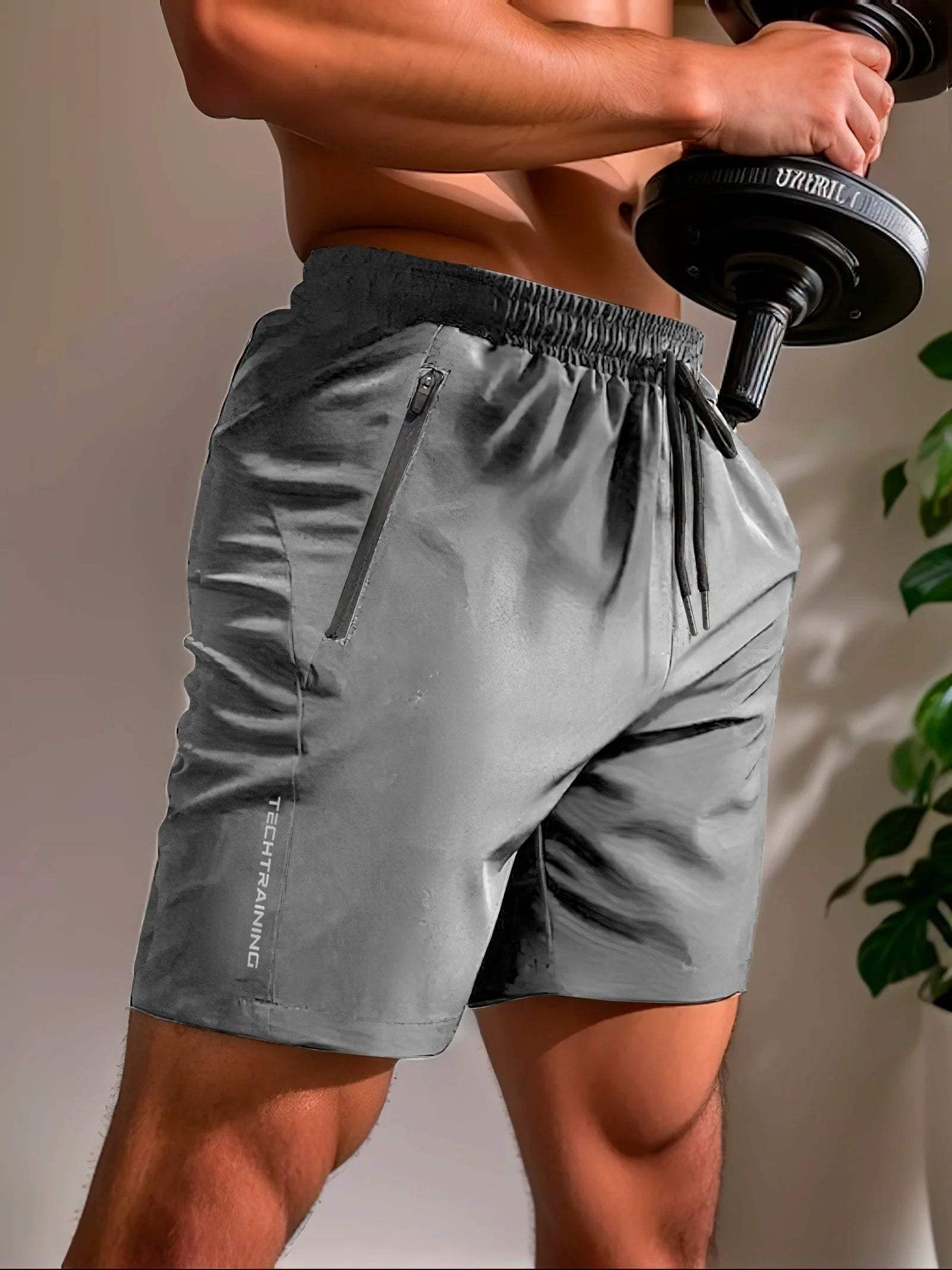 Men’s Athletic Shorts - Lightweight Moisture-Wicking - Stretch Fabric - Zip Pocket