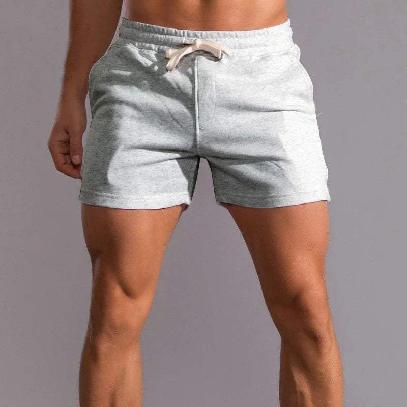 Men’s Casual Shorts - Elastic Waistband - Breathable Cotton - Adjustable Fit - Side Pockets