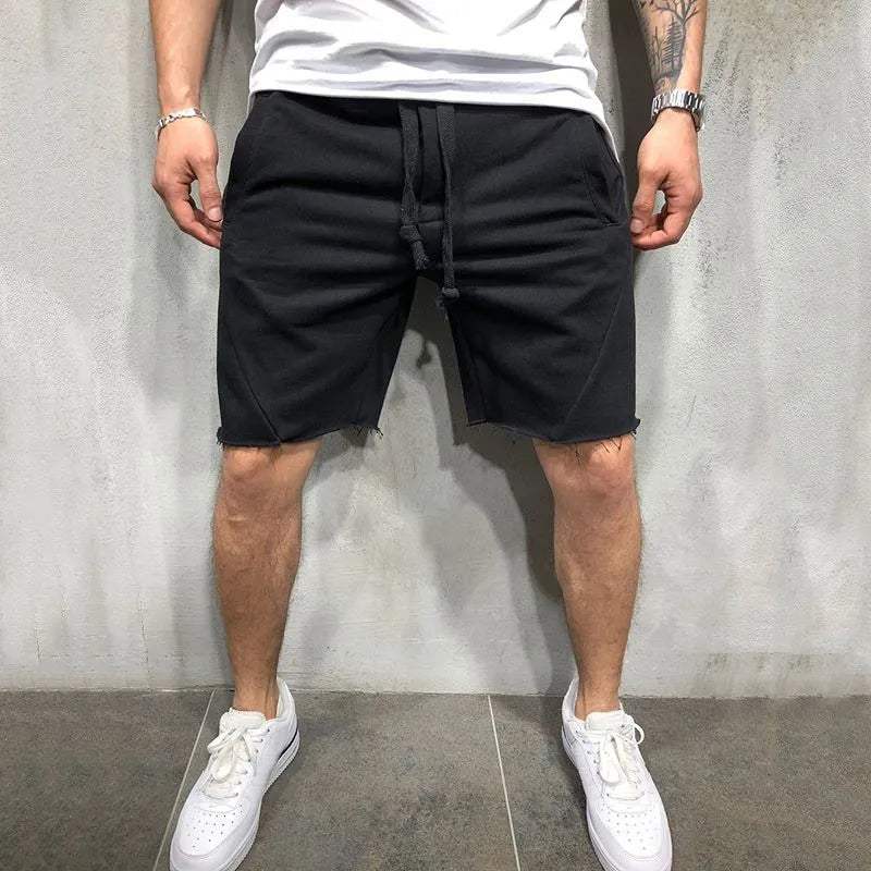 Men’s Casual Shorts - Soft Cotton Blend - Relaxed Fit - Knee-Length with Pockets