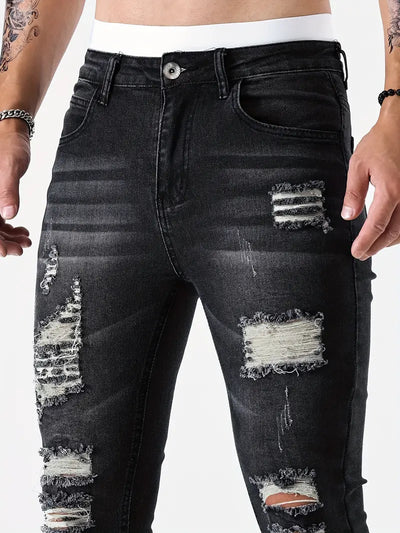 Men's ripped skinny jeans