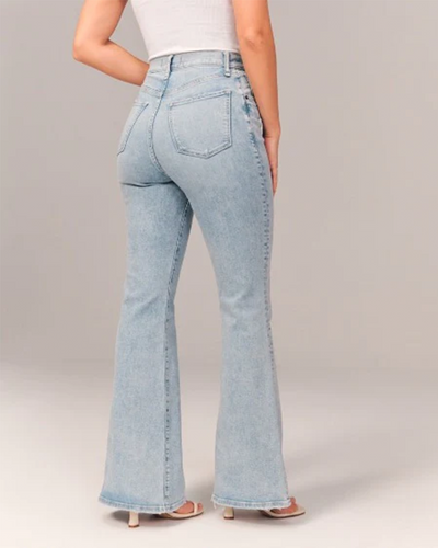 Women's flared high-waisted jeans