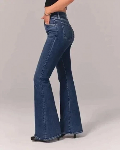 Women's flared high-waisted jeans