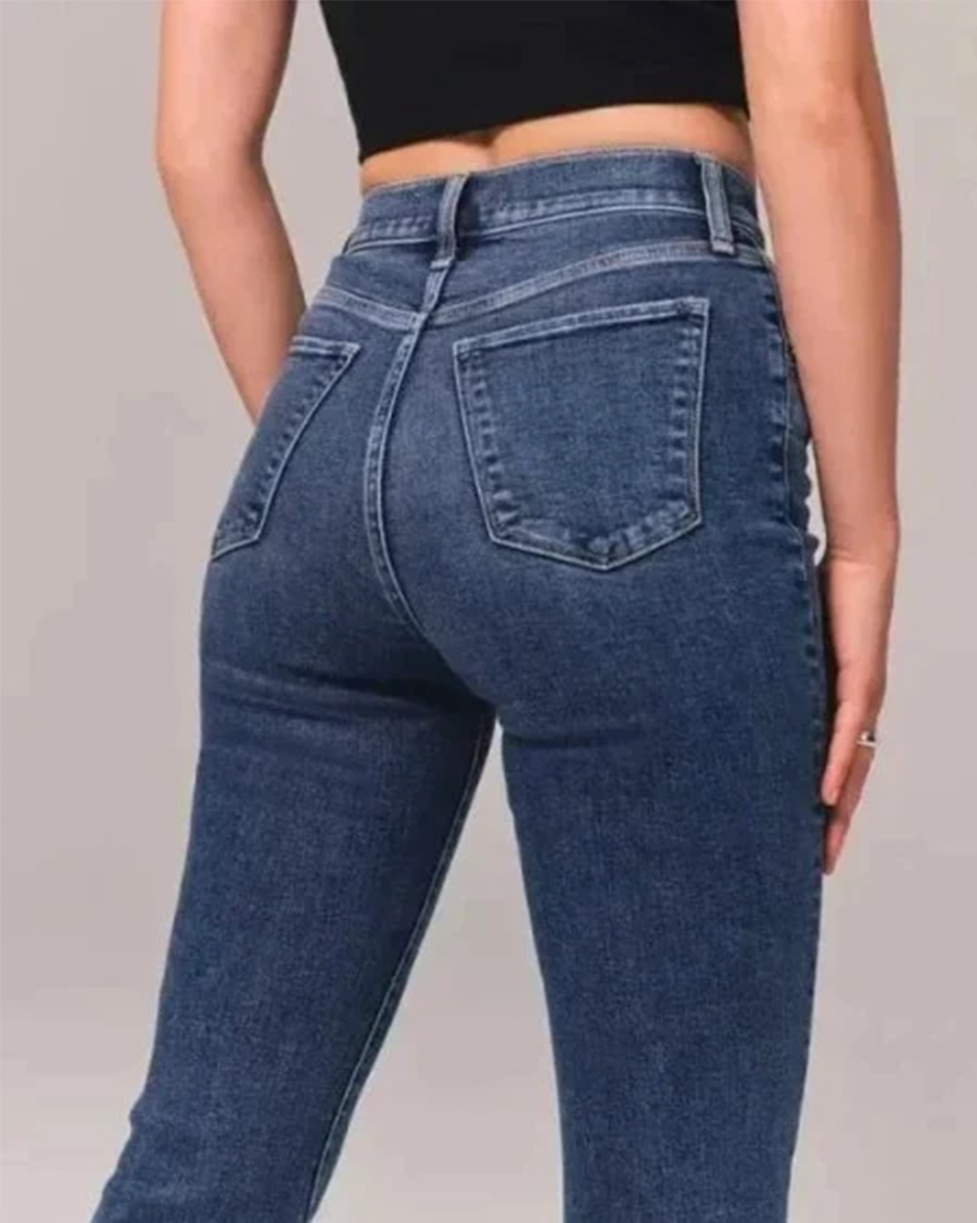 Women's flared high-waisted jeans